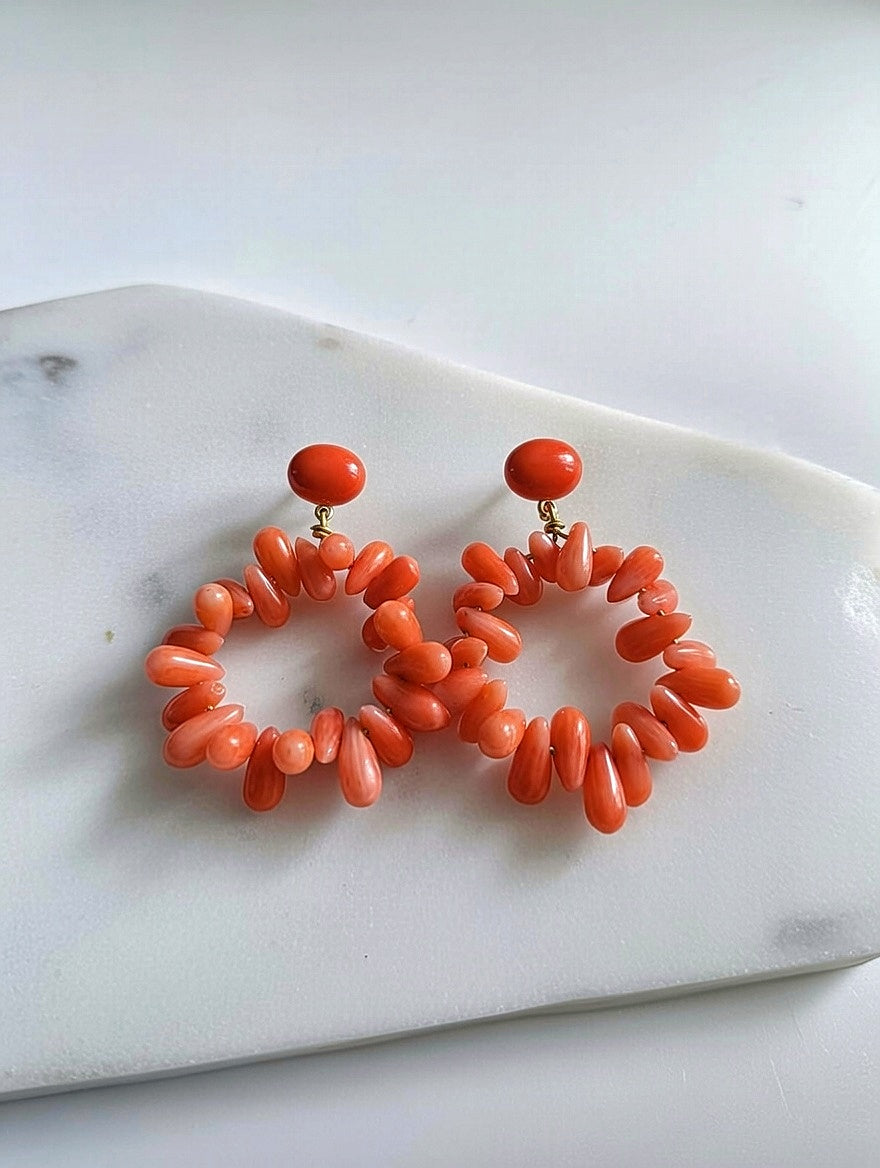 Pendientes ARO CORAL